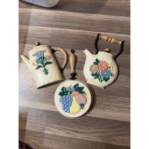 Vintage Home Interiors & Gifts Vintage 3 Pc Kitchen Decor Wall Plaques